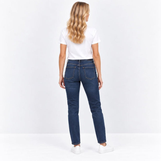 Womens Jeans Lily Slim Fit Stretch Jeans – Dark Blue Denim-Quality Brands Outlet-