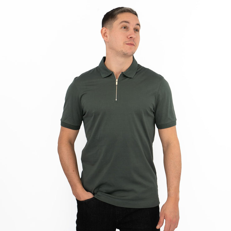 M&S Mens Autograph Polo Shirt Supima Cotton Olive