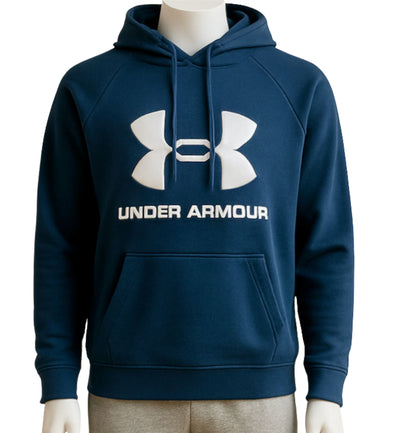 Under Armour Mens Hoodie Classic Classic Large Logo Navy - Quality Brands Outlet
