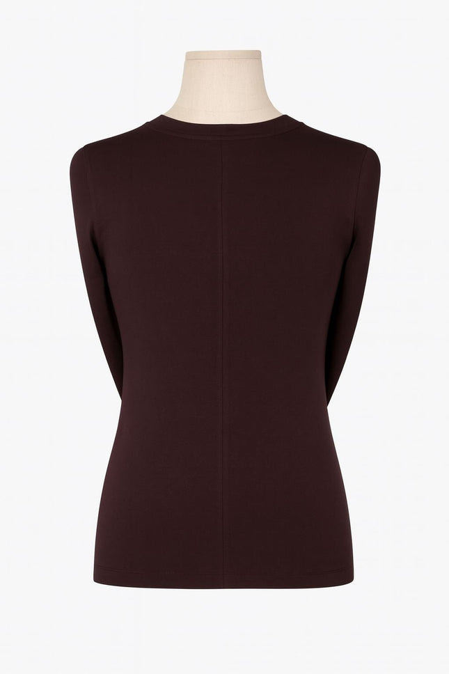Brady V-Neck Tops Plum Long Sleeve-Quality Brands Outlet-