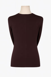 Brady V - Neck Tops Plum Long Sleeve - Quality Brands Outlet