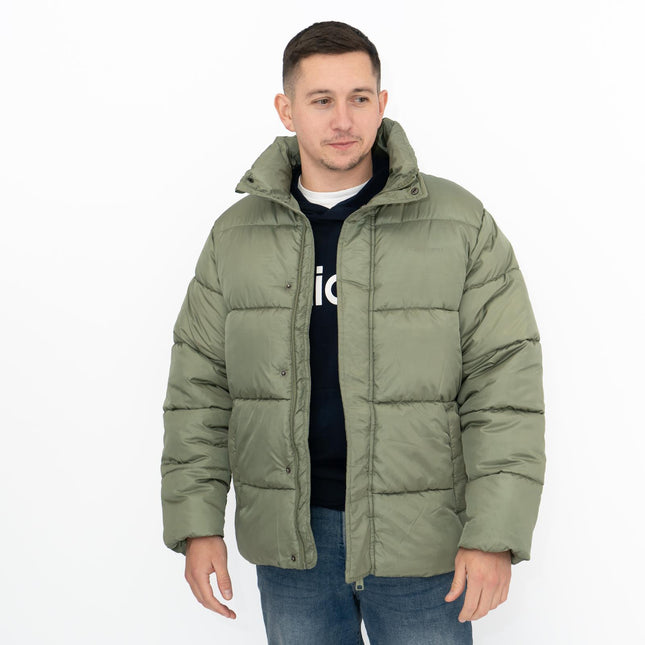 Water Repellent Puffer Jacket Olive Green Winter Coat