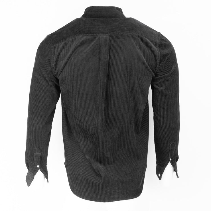 CARHARTT WIP Madison Black Button-Down Collar Logo-Embroidered Cotton-Corduroy Shirt