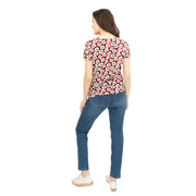 Seasalt Womens Red Floral Siren Song Top