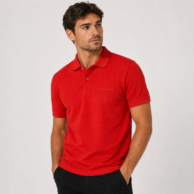 Mens Polos Short Sleeve Premium Brand Red Tops