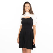 Karen Millen Black Short Sleeve Peep Hole Detail Summer Short Dresses