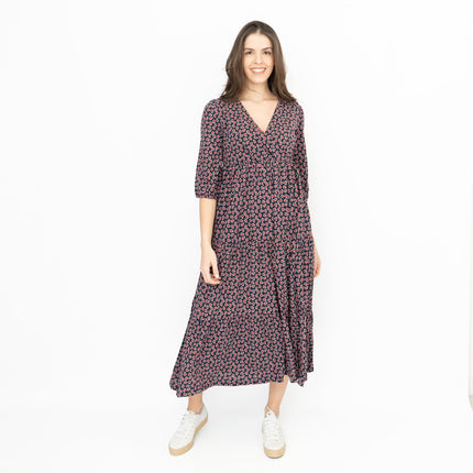 Seasalt Sky Branch Navy Jersey Midi Dress-Quality Brands Outlet-