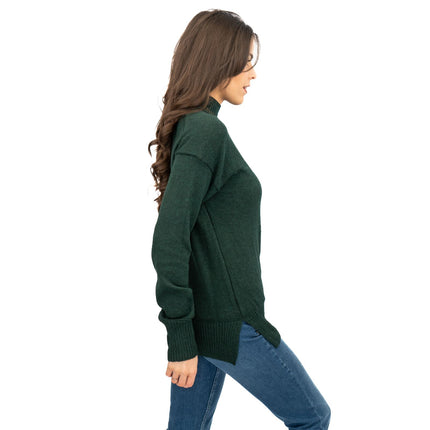 Nobodys Child Longline Jumper Funnel Neck Supersoft Green-Quality Brands Outlet-