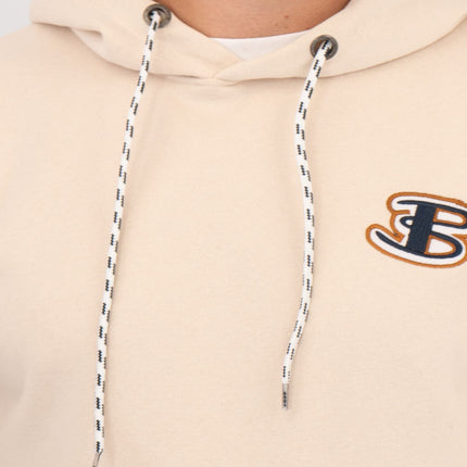 Ben Sherman Mens Logo Hoodie Beige-Quality Brands Outlet-