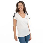 True Religion Womens White Top T-Shirt Short Sleeve