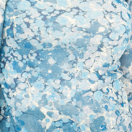 Karen Millen Long Sleeve Boat Neck Blue Abstract Tops-Quality Brands Outlet-