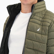 Nautica Performance Double Zip Puffer Jacket Green - Quality Brands Outlet