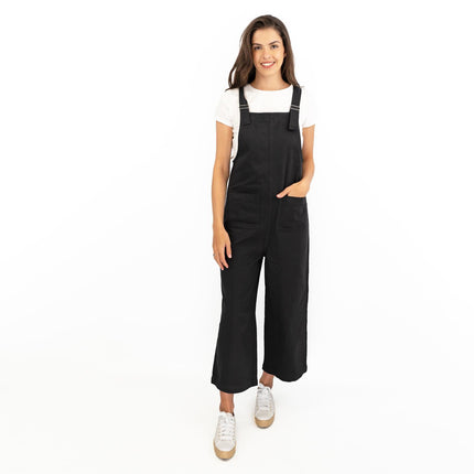 Next Wide Leg Easy Wear Twill Dungarees Relaxed Fit Comfortable Wear