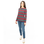 Crew Clothing Womens Top Ultimate Breton Stripe Red - Quality Brands Outlet