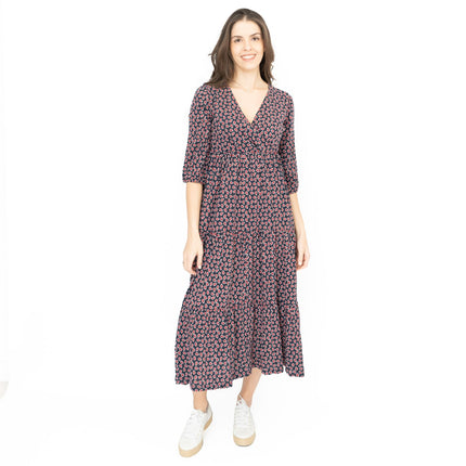 Seasalt Sky Branch Navy Jersey Midi Dress-Quality Brands Outlet-