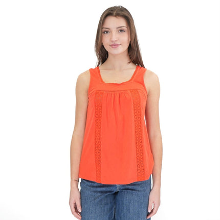 Weird Fish Red Chelle Square Neck Jersey Vest Top - Quality Brands Outlet