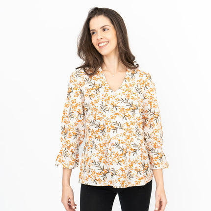 Seasalt Womens Fountain Peplum Top Mimosa Chalk-Quality Brands Outlet-