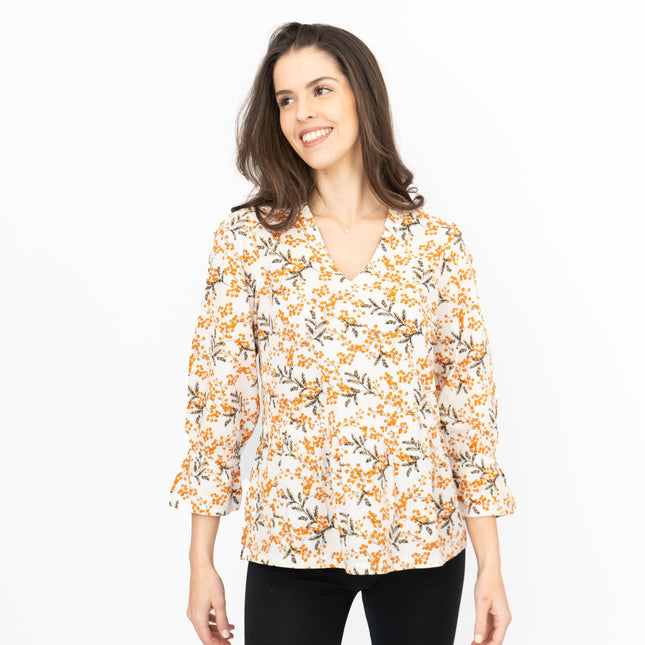 Seasalt Womens Fountain Peplum Top Mimosa Chalk-Quality Brands Outlet-
