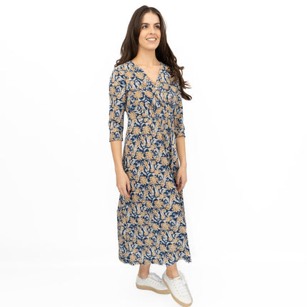 Seasalt Blue Chapelle Dress in Woodland Garlic Marine - Quality Brands Outlet