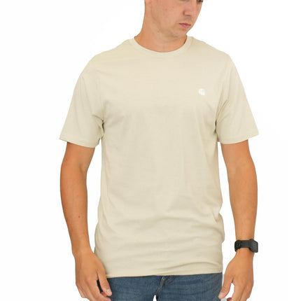 Madison Stone Beige T-shirts Crew Neck Short Sleeve Tops-Quality Brands Outlet-