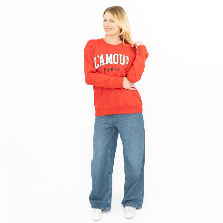 New Look Womens Red Sweatshirt