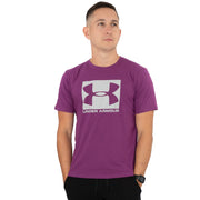 Under Armour Men Logo Print Sportstyle Purple Short Sleeve T-shirt