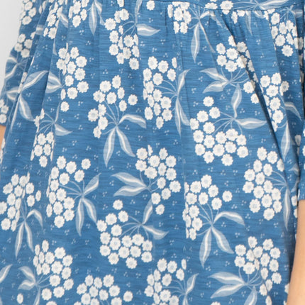 Seasalt Sky Branch Blue Elderflower Shadow Midi Dress-Quality Brands Outlet-