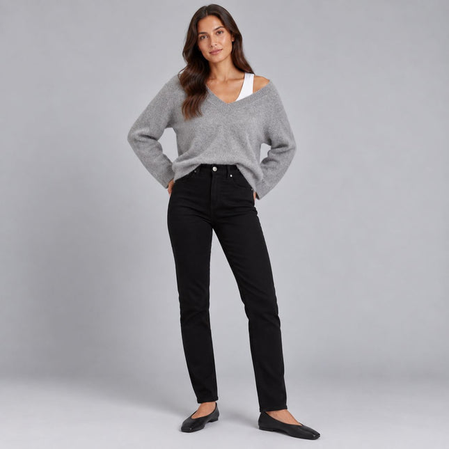 Womens Jeans Lily Slim Fit Stretch Jeans – Black-Quality Brands Outlet-
