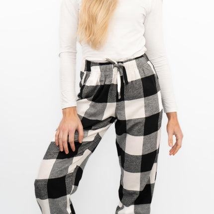 Old Navy Plaid Tartan PJ Black Buffalo Style Pyjama Trousers-Quality Brands Outlet-