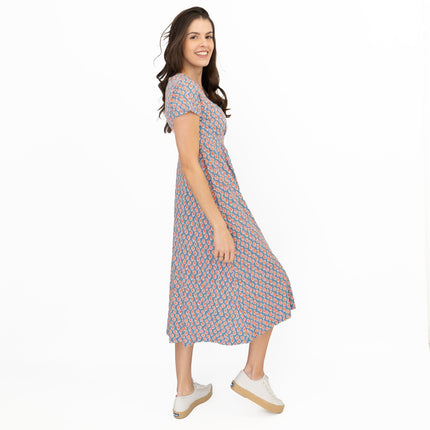 Seasalt Chapelle Dress Blue Seaweed Stamp Tid-Quality Brands Outlet-