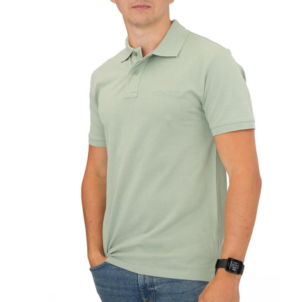 Mens Polos Premium Brand Sage Green Pique Polo Shirts Short Sleeve Tops-Quality Brands Outlet-