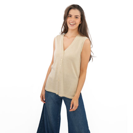 M&S Gold Sparkle Sleeveless Knit Vests - Quality Brands Outlet
