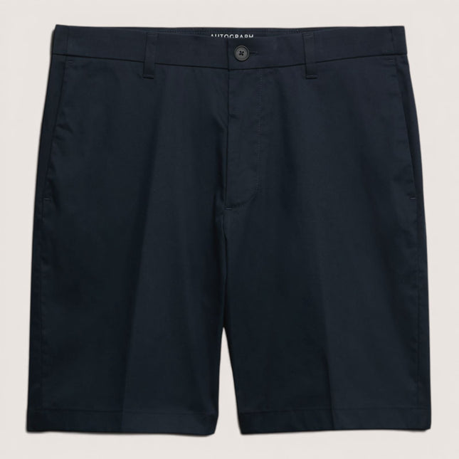 M&S Autograph Navy Lightweight Chino Shorts Regular Fit Summer