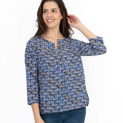 Seasalt Womens Watercolour Sketch Top Daisy Tiles Ink-Quality Brands Outlet-