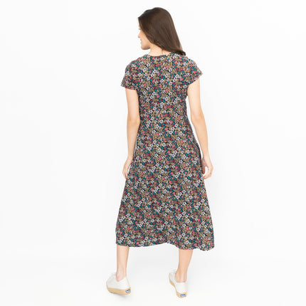 Seasalt Chapelle Midi Dress Carved Floral Maritime