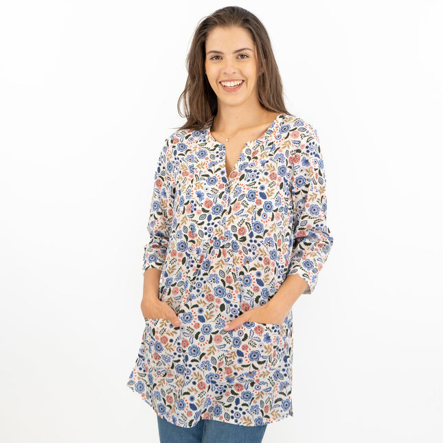 Seasalt Floral Womens Aventurier Cotton Tunic-Quality Brands Outlet-