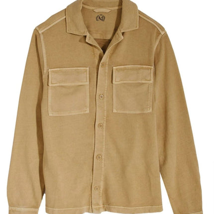 M&S Beige Cotton Overshirt Shacket-Quality Brands Outlet-