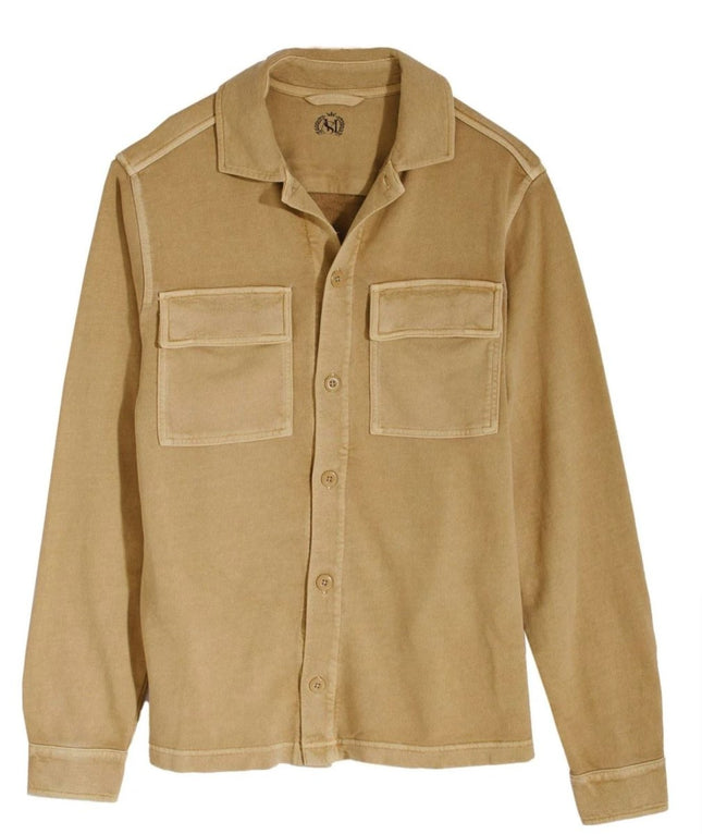 M&S Beige Cotton Overshirt Shacket-Quality Brands Outlet-