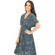 Seasalt Wilsey Empire Line Dress Teal Green - Quality Brands Outlet
