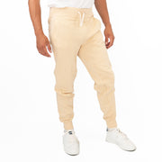 True Religion Mens Beige Gold Logo Jogger Sweatpants