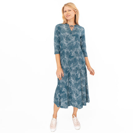 Seasalt Teal Green Sky View Midi Dress-Quality Brands Outlet-