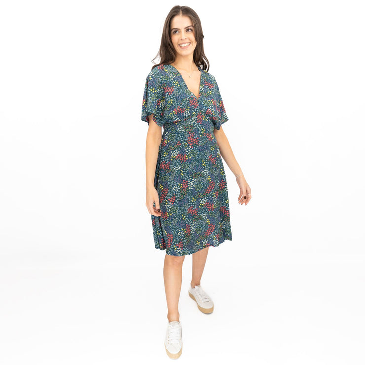 Seasalt Wilsey Empire Line Dress Teal Green - Quality Brands Outlet
