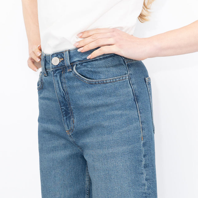 M&S Wide Leg Blue Jeans Medium Indigo Blue