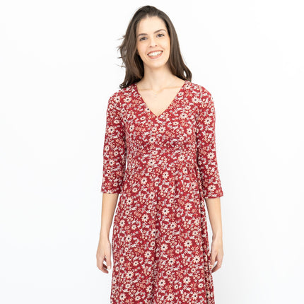 Seasalt Maggie Maxi Dress Berry Gathering Red-Quality Brands Outlet-