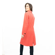 Phase Eight Revere Coat Wool Blend Double Breasted Knee Length Pink