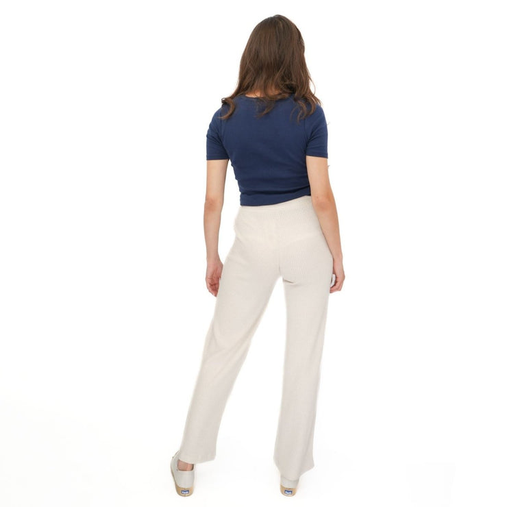 M&S Waffle Lounge Pants Ivory Trousers - Quality Brands Outlet