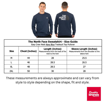 The North Face Mens Crew Navy Blue Sweatshirt-Quality Brands Outlet-