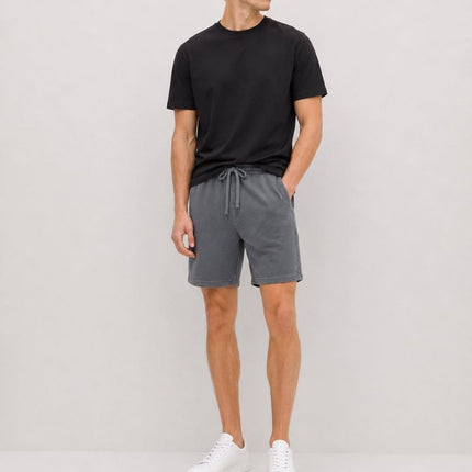 M&S Pure Cotton Jersey Shorts Elasticated Waist Grey - Quality Brands Outlet