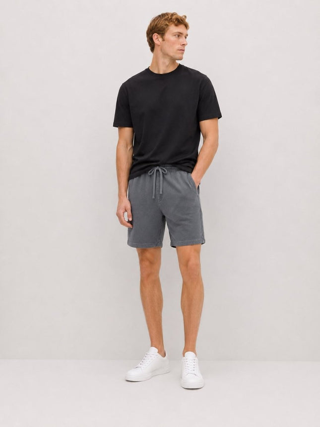 M&S Pure Cotton Jersey Shorts Elasticated Waist Grey - Quality Brands Outlet