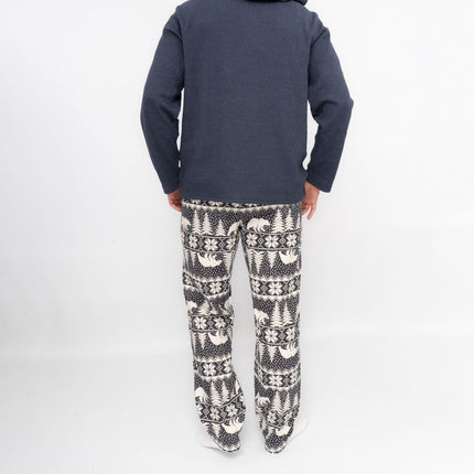 Mens Christmas Pyjama Trousers Grey Polar Bear Pant Old Navy